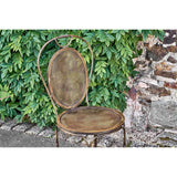 Parwaha Iron Bistro Garden Chair - Rust
