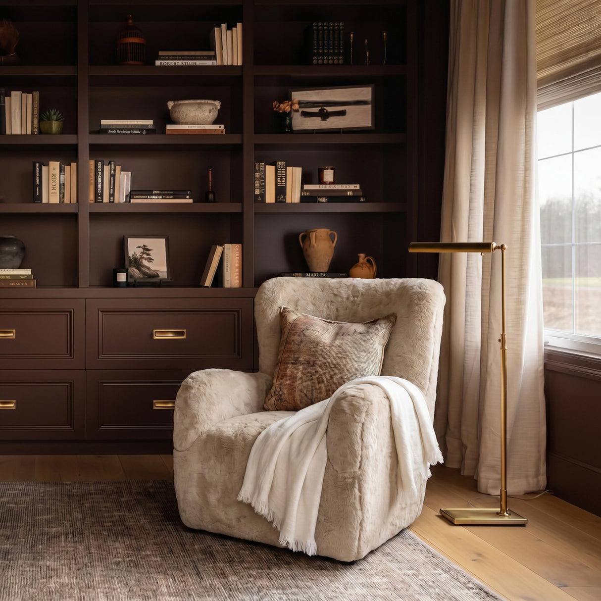 Bear Accent Chair - Coyote with Black