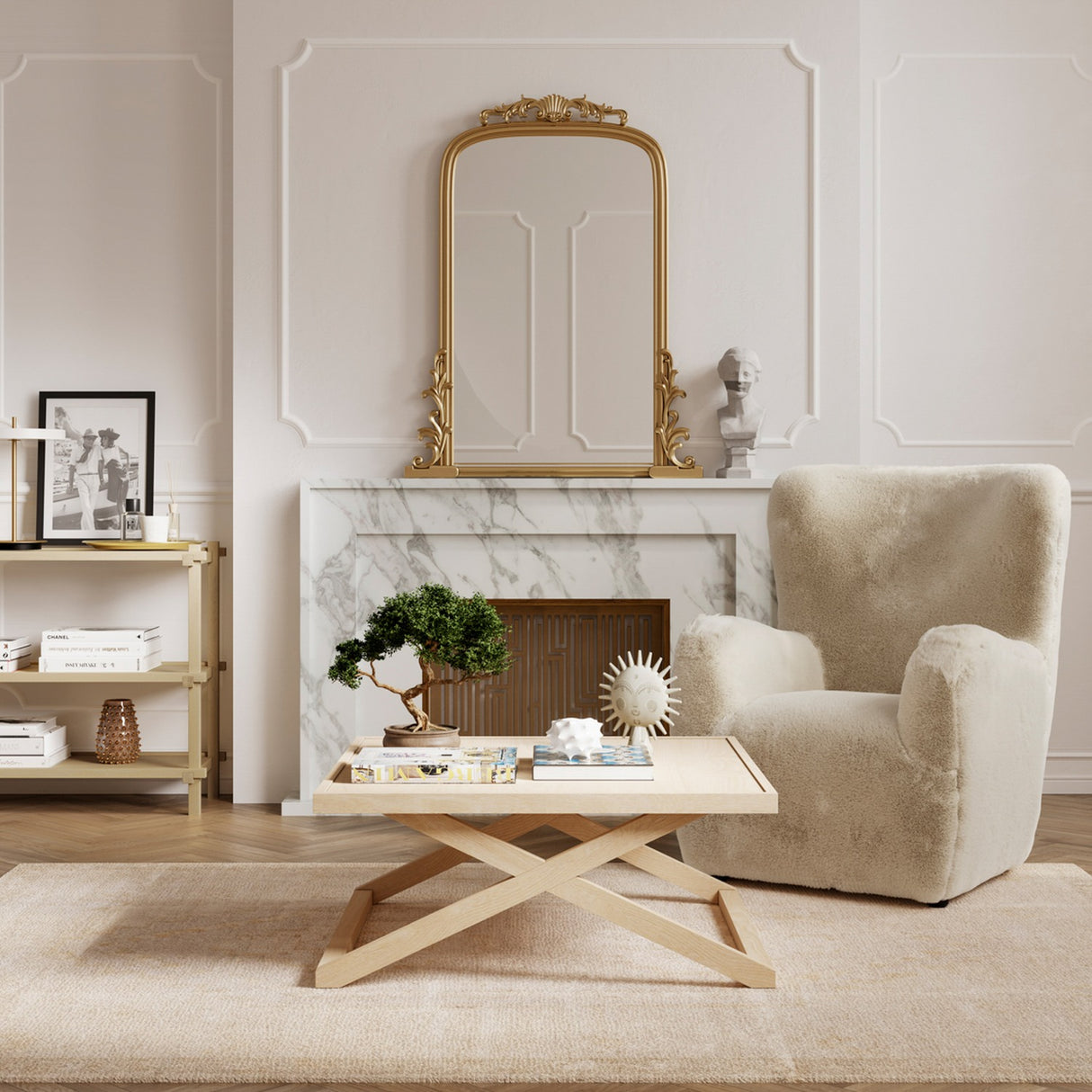 Bear Accent Chair - Dawn with Black