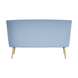 Beau 2 Seater Sofa – Cornflower Blue with Blonde