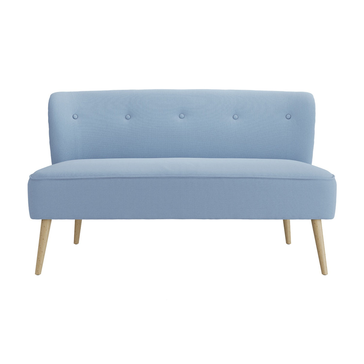 Beau 2 Seater Sofa – Cornflower Blue with Blonde