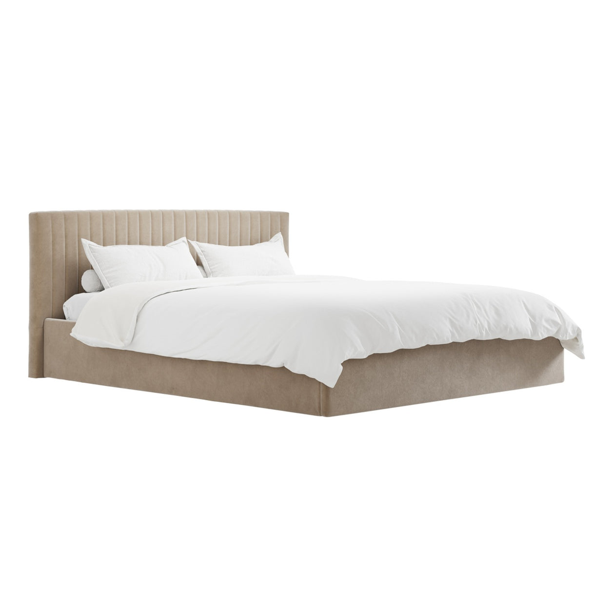 Berlin Single Ottoman Bed Frame - Beige