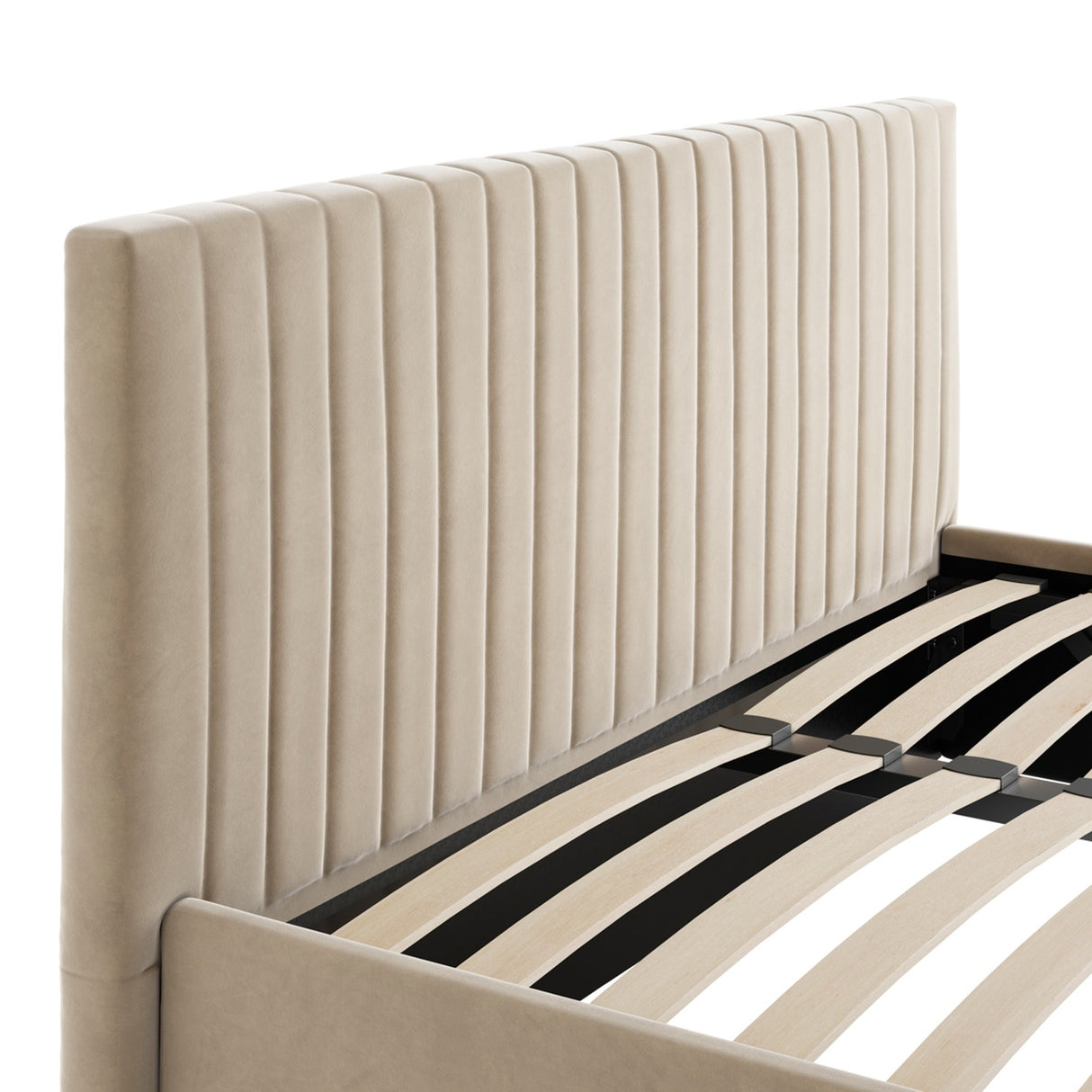 Berlin Ottoman Double Bed Frame – Beige