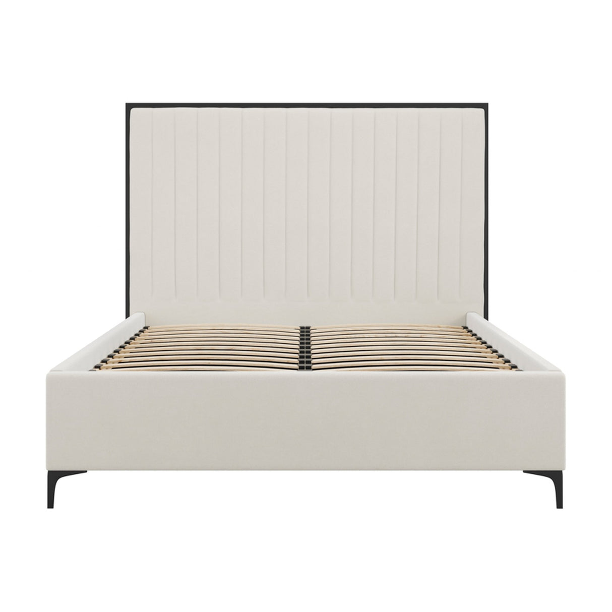 Berkeley Double Bed Frame - Cream with Black