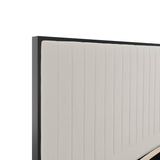Berkeley King Size Bed Frame - Cream with Black
