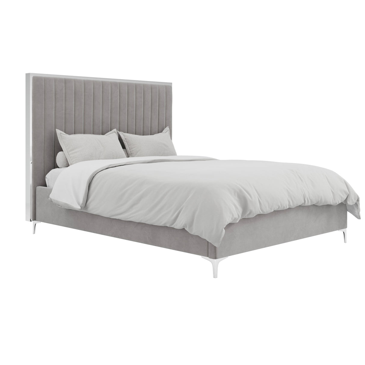 Berkeley Kingsize Bed Frame – Soft Mink-Grey