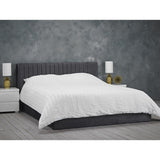 Berlin Ottoman Double Bed Frame - Silver