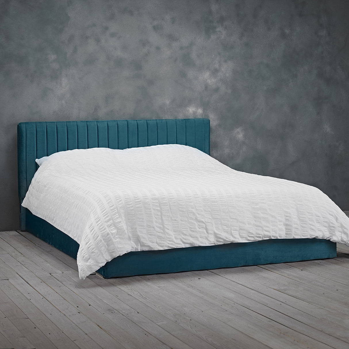 Berlin Ottoman Double Bed Frame - Teal
