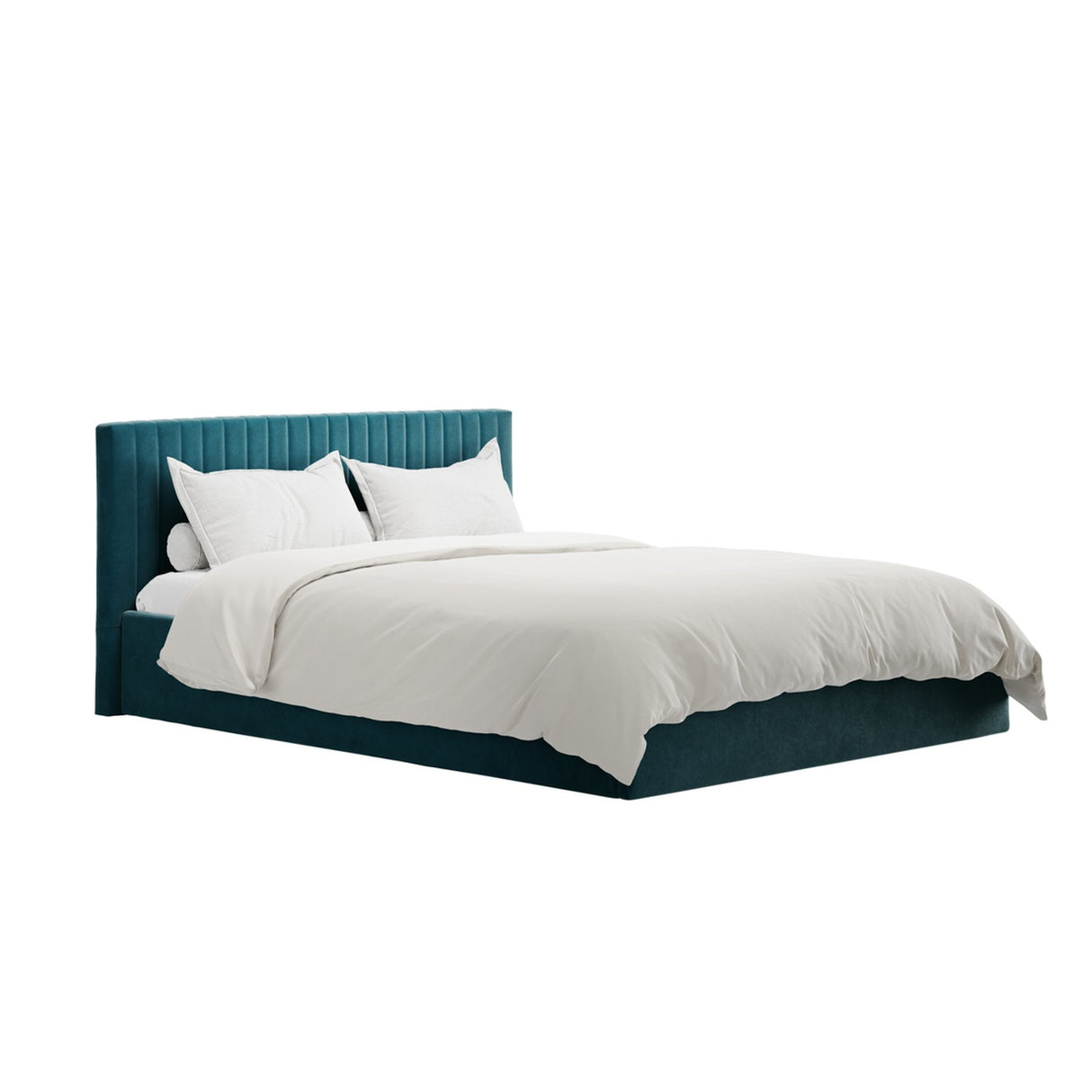 Berlin Ottoman King Size Bed Frame - Teal