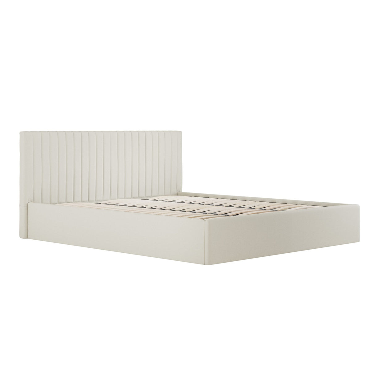 Berlin Single Ottoman Bed Frame - Milk