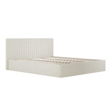 Berlin Single Ottoman Bed Frame - Milk