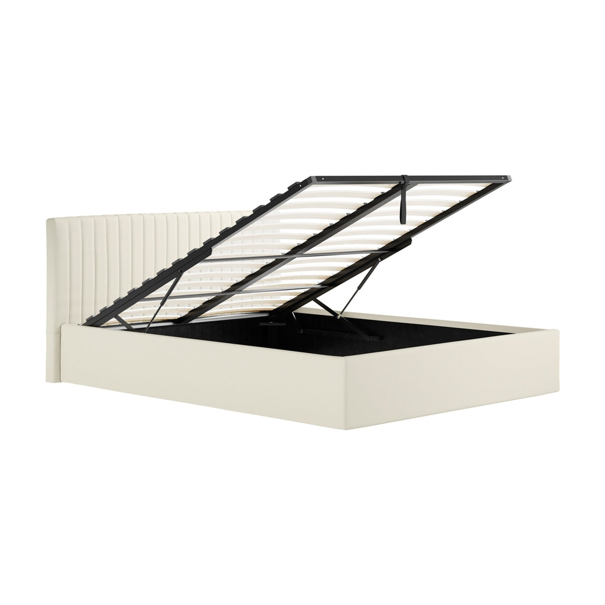 Berlin King Size Ottoman Bed Frame - Milk