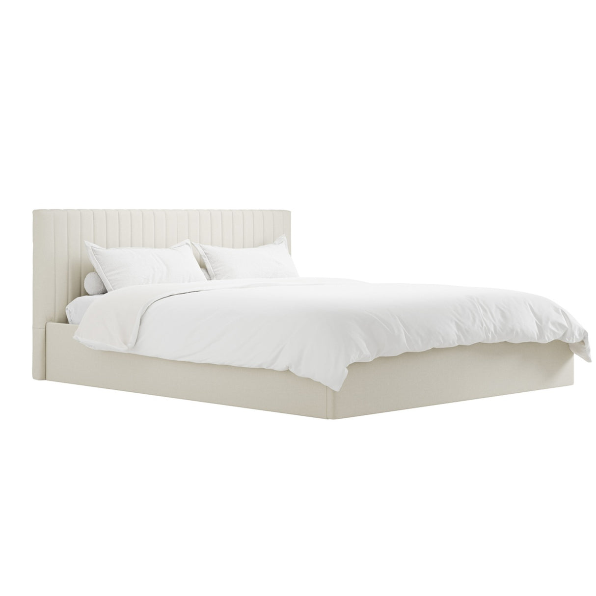 Berlin King Size Ottoman Bed Frame - Milk