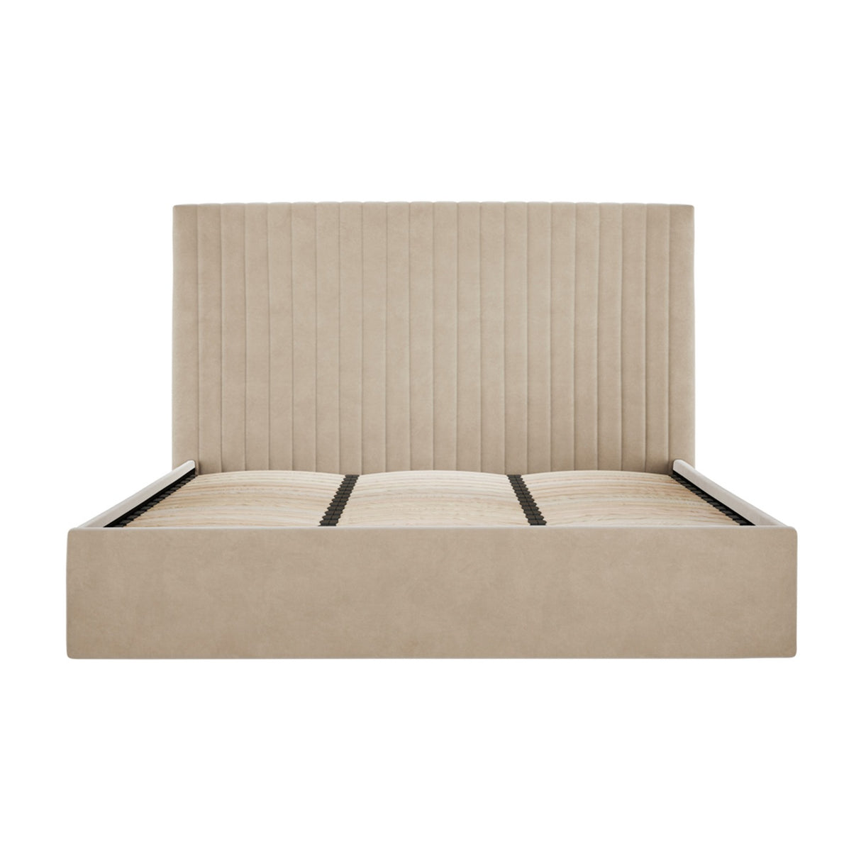 Berlin Single Ottoman Tall Bed Frame - Beige