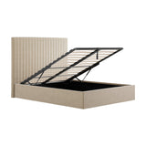 Berlin Tall Ottoman Super King Bed Frame – Beige