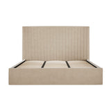 Berlin Tall Ottoman Super King Bed Frame – Beige