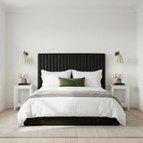 Berlin Tall Single Ottoman Bed Frame - Black
