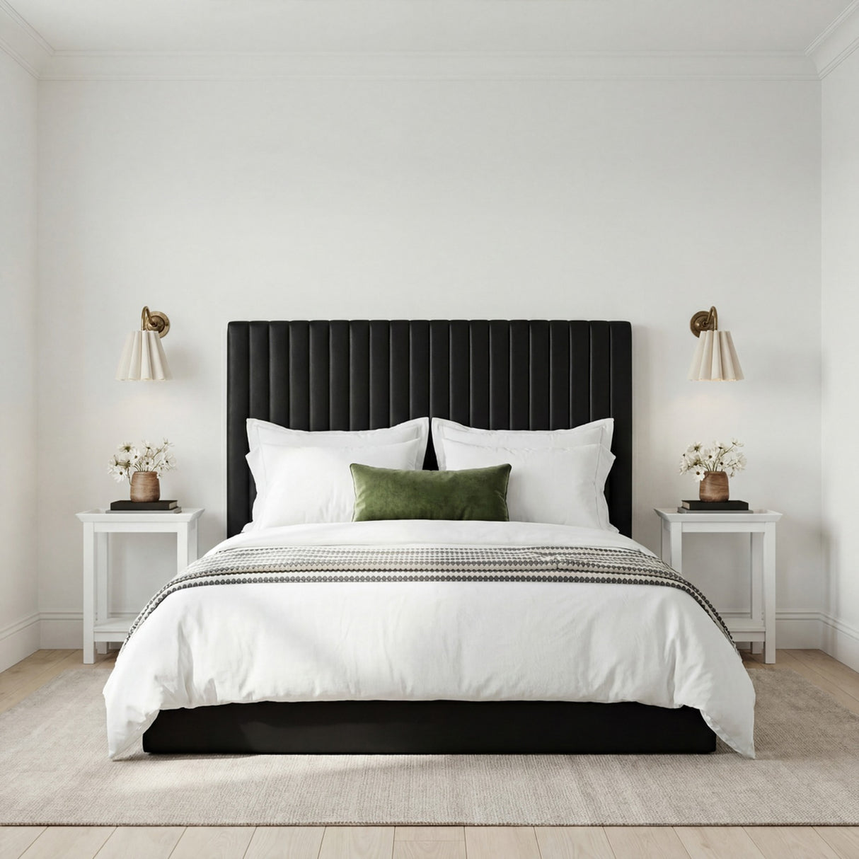 Berlin Tall Ottoman Double Bed Frame – Black
