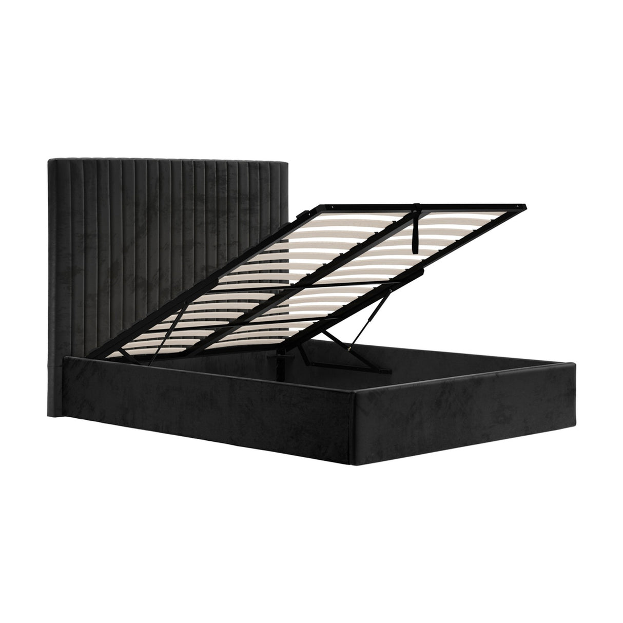 Berlin Super King Tall Ottoman Bed Frame – Black