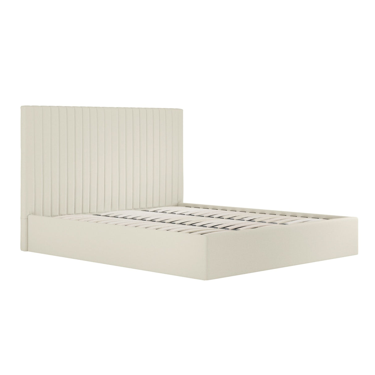 Berlin Tall Ottoman King Size Bed Frame - Milk