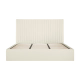Berlin Tall Ottoman King Size Bed Frame - Milk