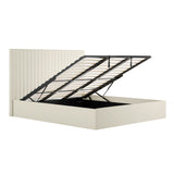 Berlin Tall Ottoman King Size Bed Frame - Milk