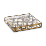 Bequai Small Glass Jewellery Box - Antique Brass