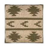 Bhumi 50 x 50cm Wool & Jute Cushion Cover - Moss Green
