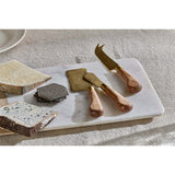 Maram Cheese Knife Set - Natural & Gold - Set of 3