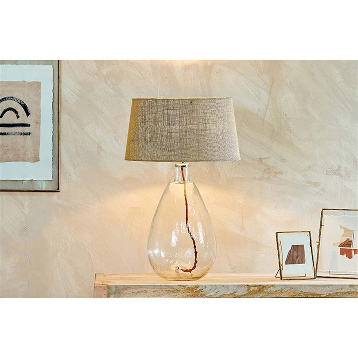 Baba Large Tall Recycled Glass Lamp Base - Clear
