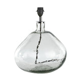 Baba Large Wide Recycled Glass Lamp Base - Clear
