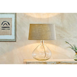 Baba Large Wide Recycled Glass Lamp Base - Clear