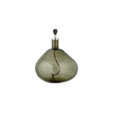 Baba Large Wide Recycled Glass Lamp Base - Green