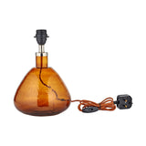 Baba Small Wide Recycled Glass Lamp Base - Burnt Amber