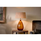 Baba Large Tall Recycled Glass Lamp Base - Burnt Amber