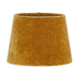 Batakha Small Velvet & Linen Lampshade - Dark Ochre