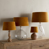 Batakha Extra Large Velvet Lampshade - Dark Ochre