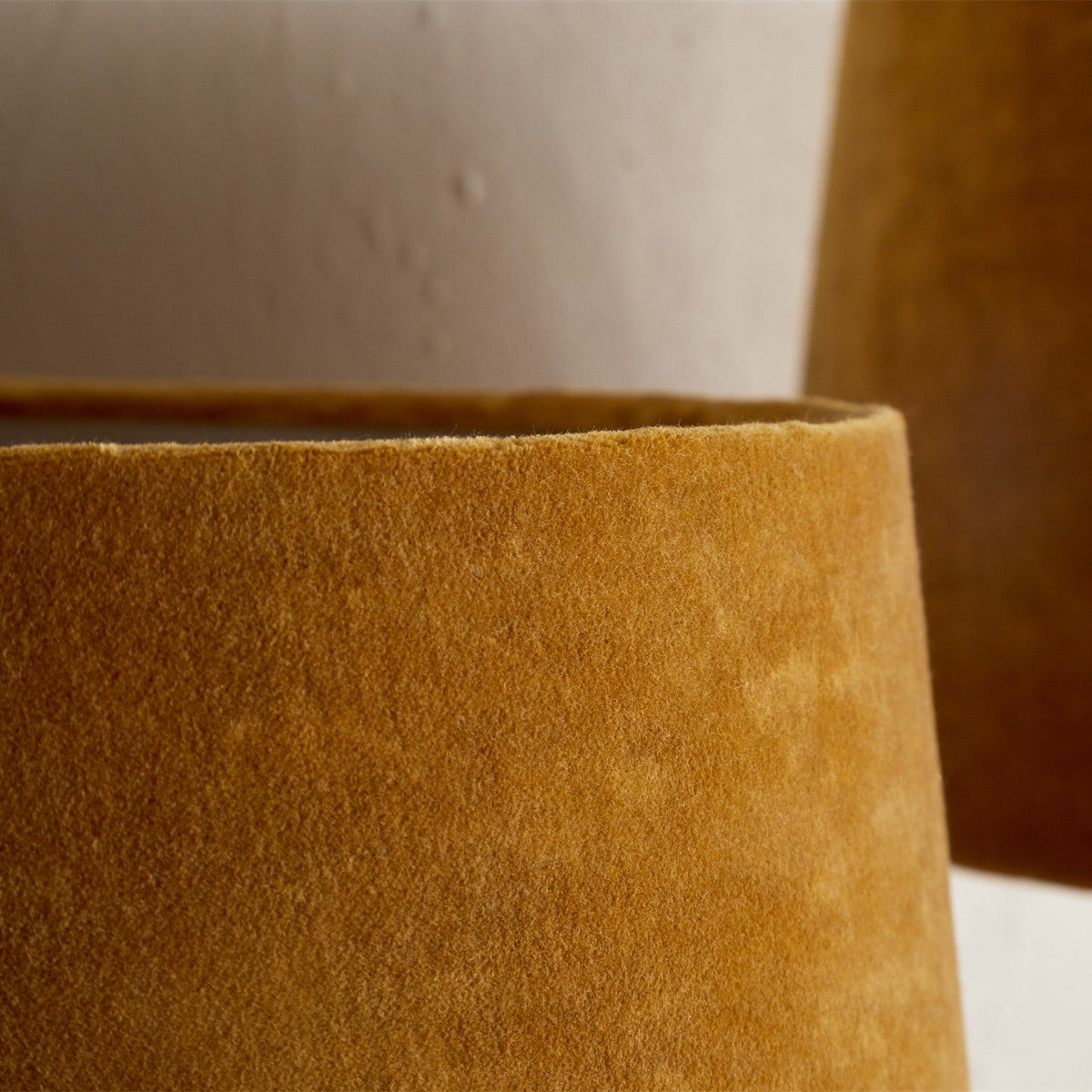 Batakha Extra Large Velvet Lampshade - Dark Ochre