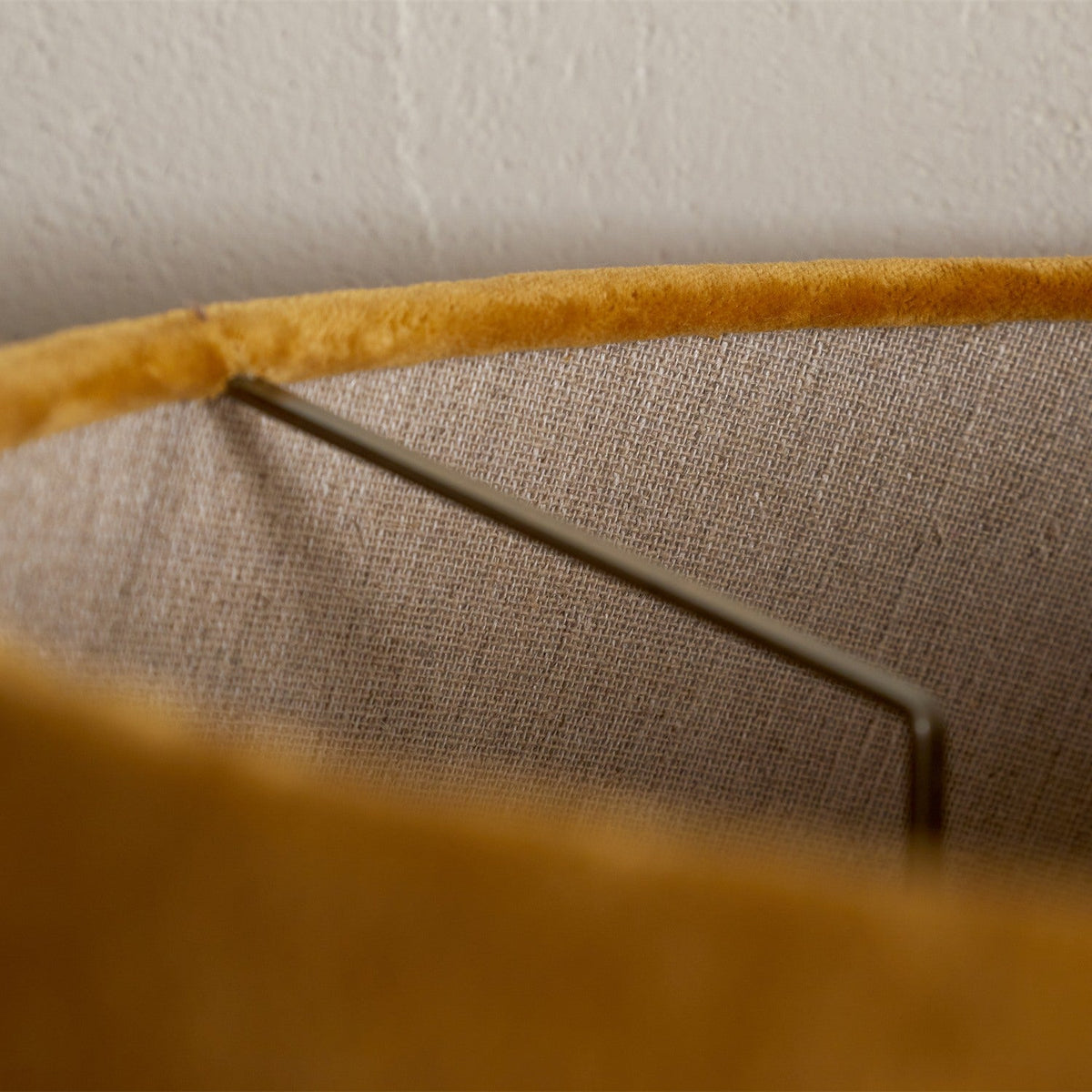 Batakha Extra Large Velvet Lampshade - Dark Ochre
