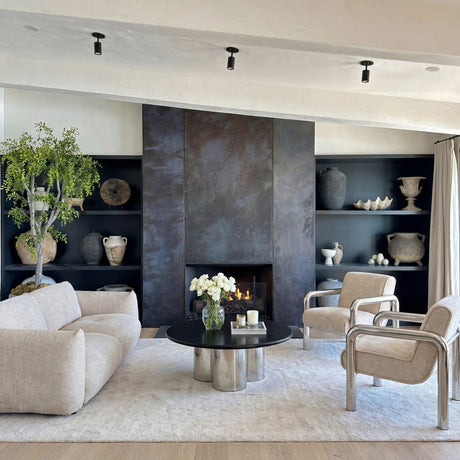 Blake Coffee Table - Black Nero with Chrome