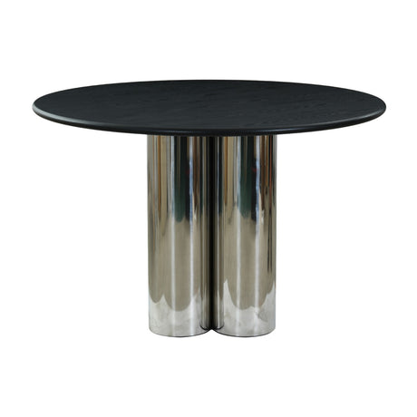 Blake Dining Table - Black Nero with Chrome