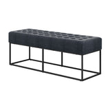 Boden Bench - Steel Grey with Black