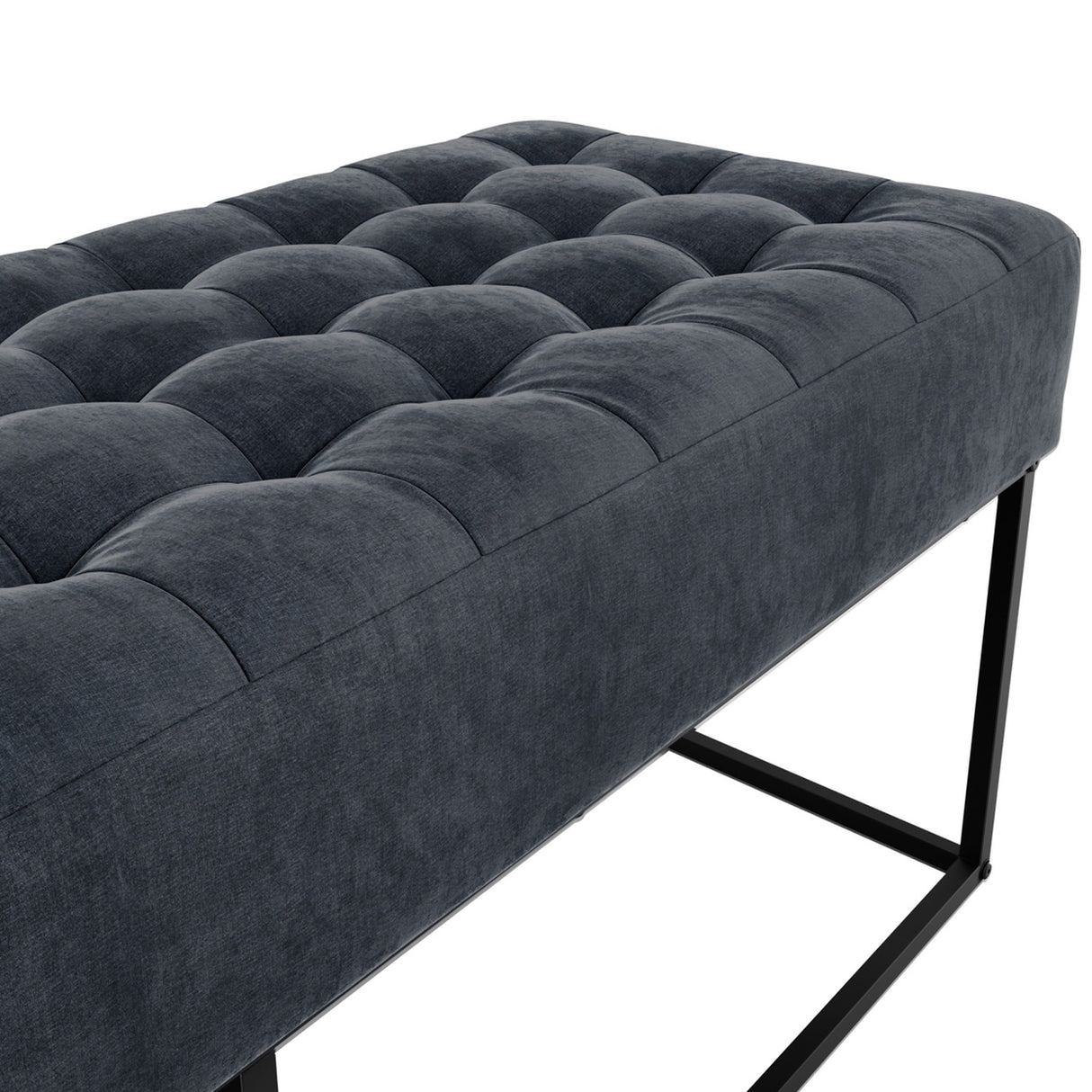 Boden Bench - Steel Grey with Black