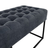 Boden Bench - Steel Grey with Black