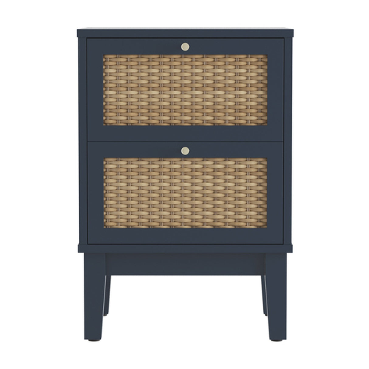 Bordeaux Bedside Table - Berlin Blue with Oak