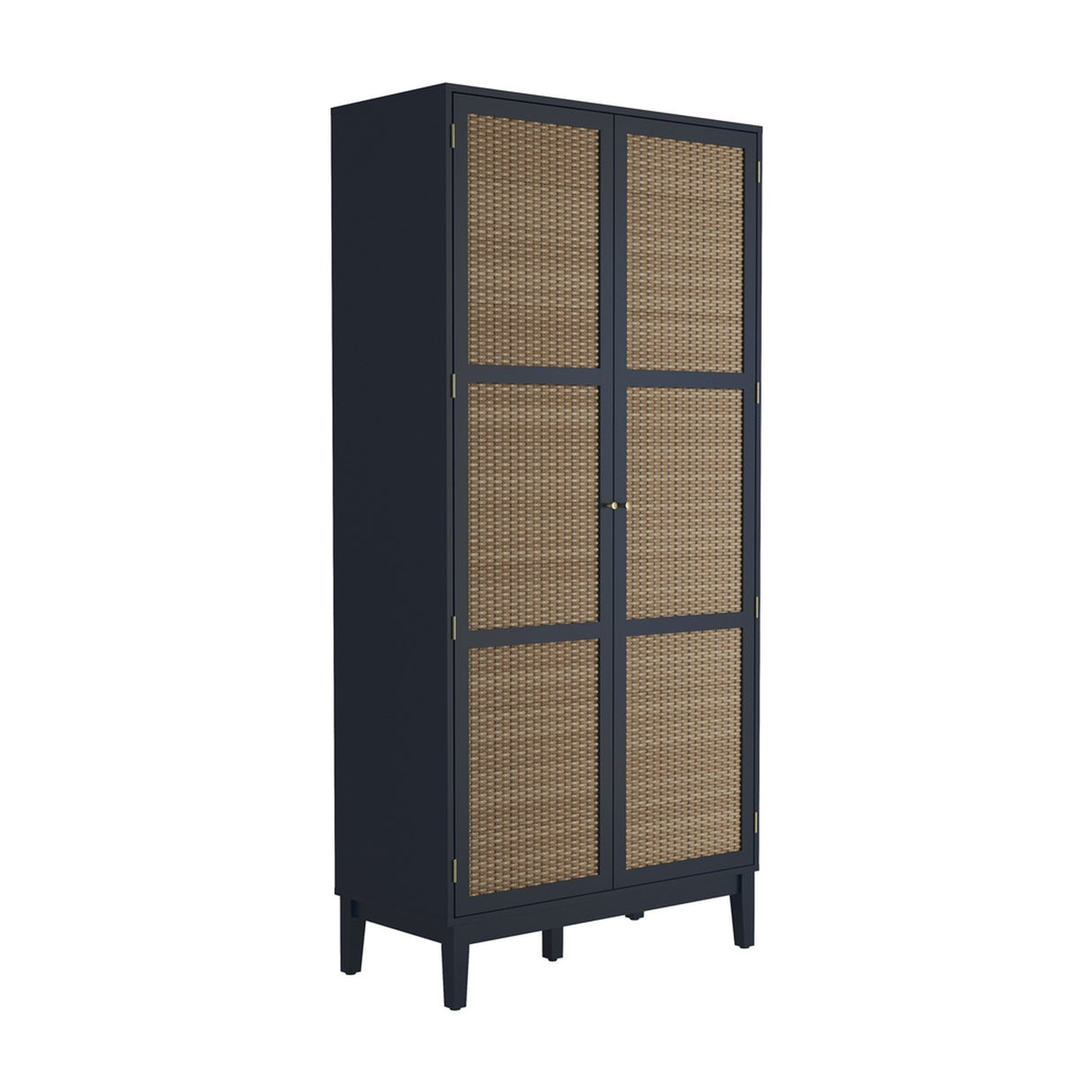 Bordeaux 2 Door Wardrobe - Berlin Blue with Oak