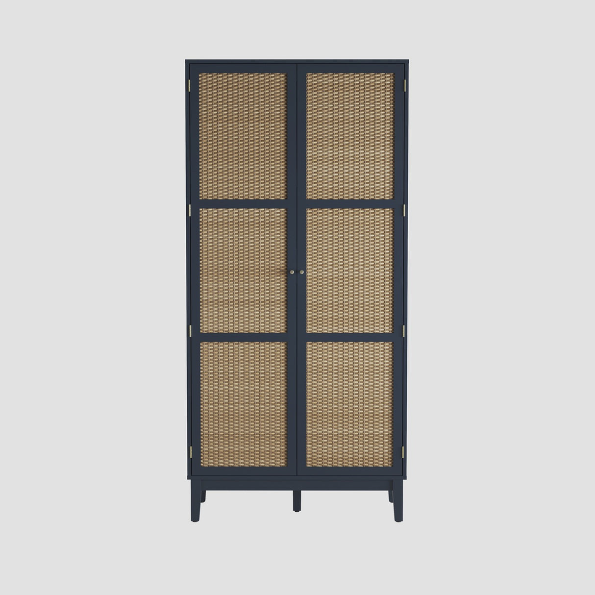 Bordeaux 2 Door Wardrobe - Berlin Blue with Oak