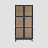 Bordeaux 2 Door Wardrobe - Berlin Blue with Oak