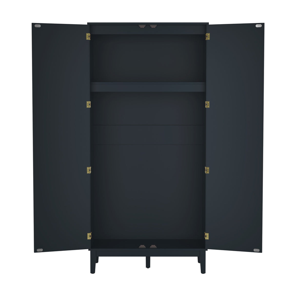 Bordeaux 2 Door Wardrobe - Berlin Blue with Oak