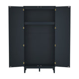 Bordeaux 2 Door Wardrobe - Berlin Blue with Oak